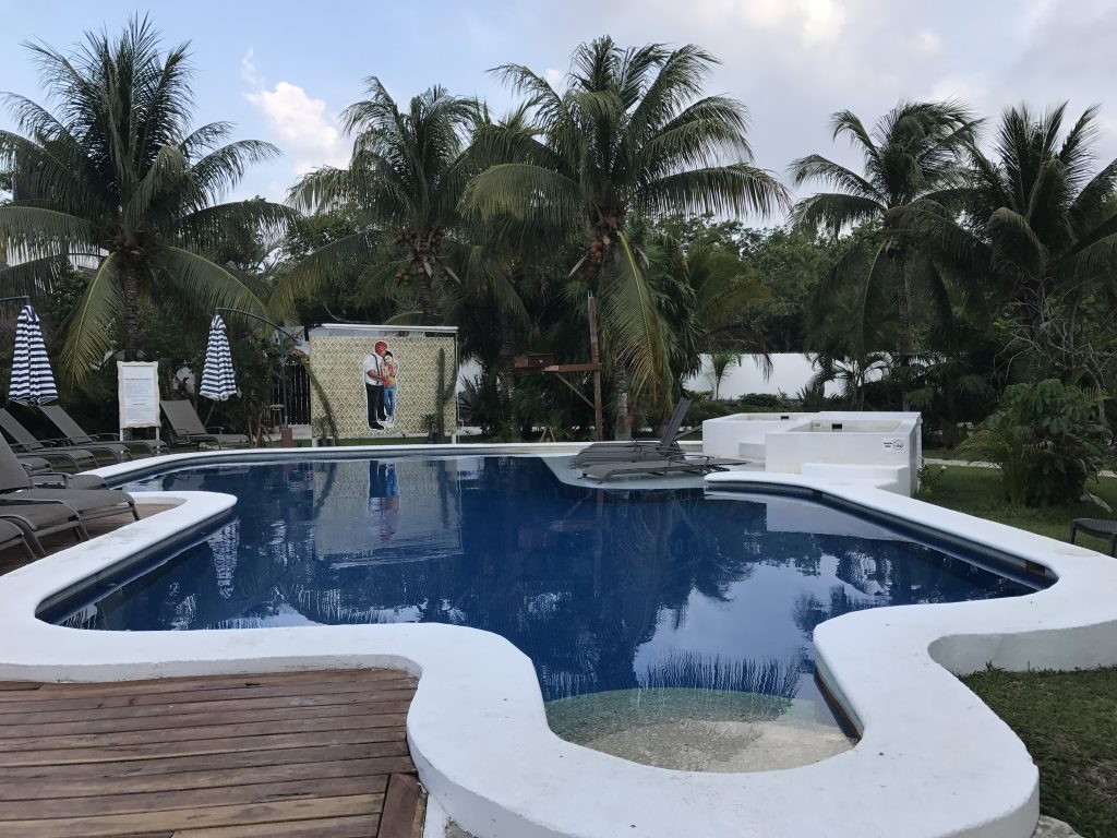 Wish Tulum is a short drive (or bike ride) from the beach, but you can cool off in their spacious pool. 