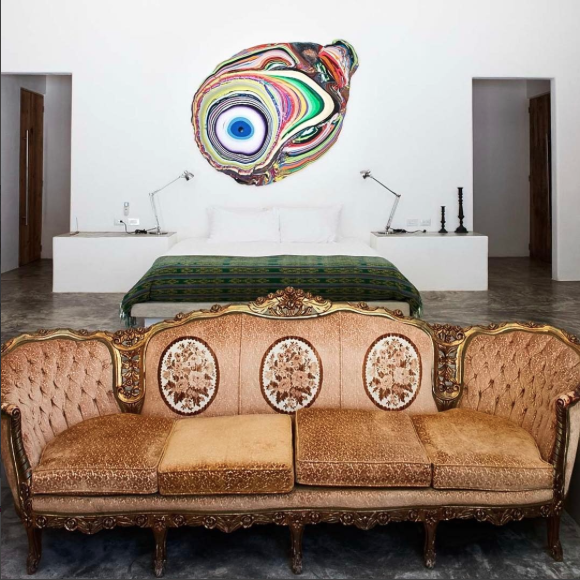 The decor at Casa Malca is a new spin on beach chic. 