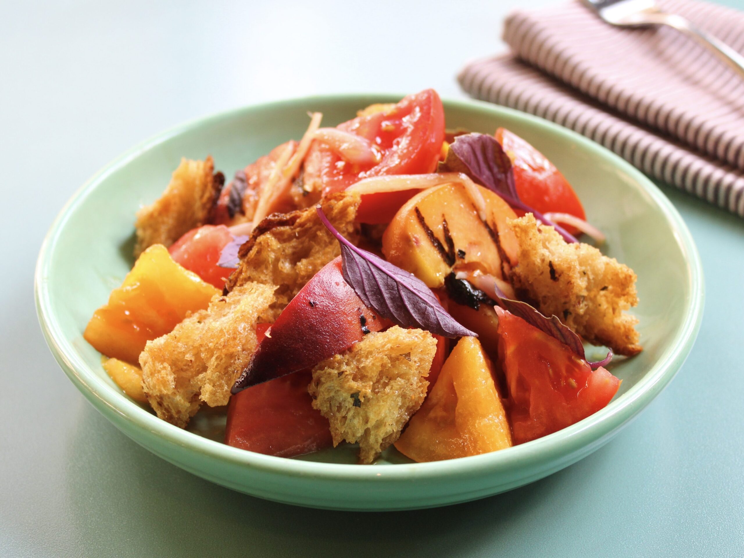 Through Saturday, June 24, Americano restaurant at the Joule Hotel is featuring the Peach Panzella salad ($13) from the book on its menu.
