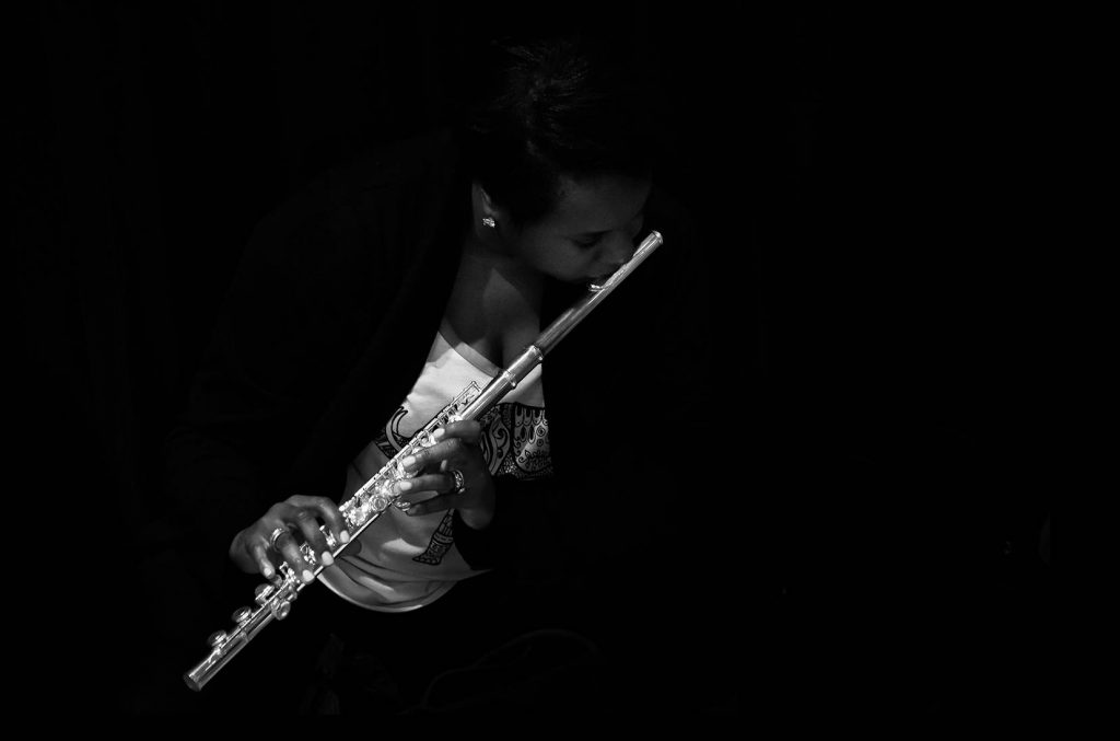 Flutist Apriél Powell-Martin in action. 
