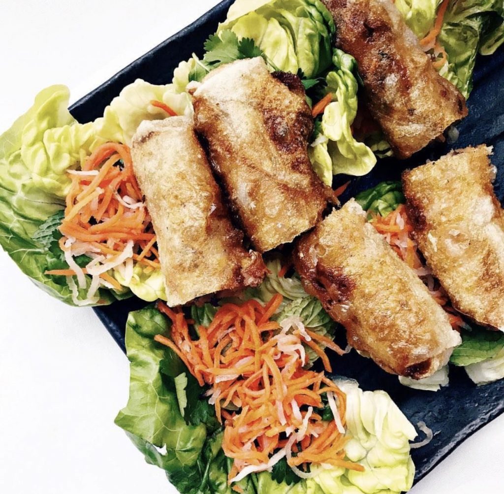 Cha gio — crispy rice paper spring rolls — at Le Colonial.