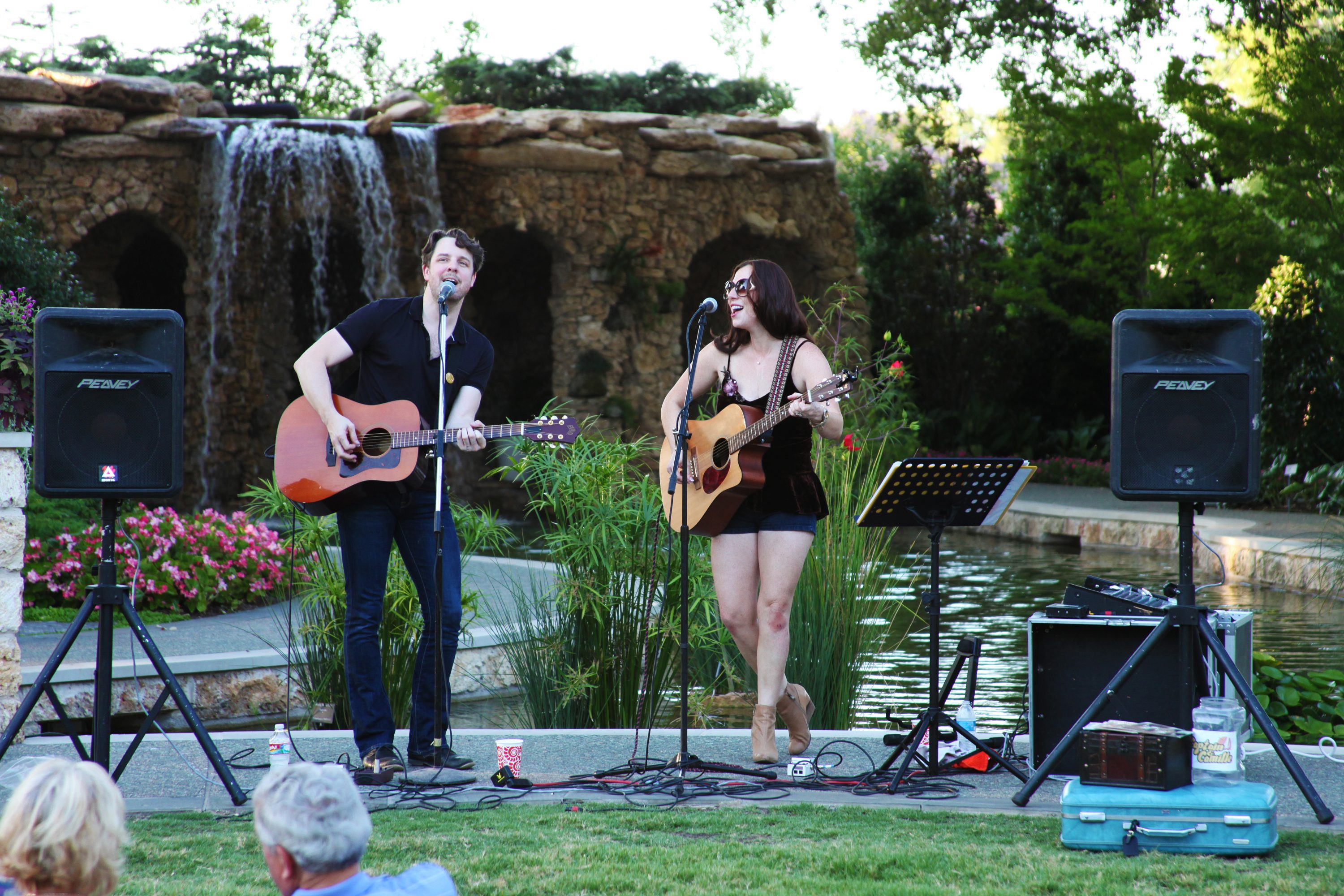 John Lefler and Camille Cortinas perform at the Dallas Arboretum in 2015.