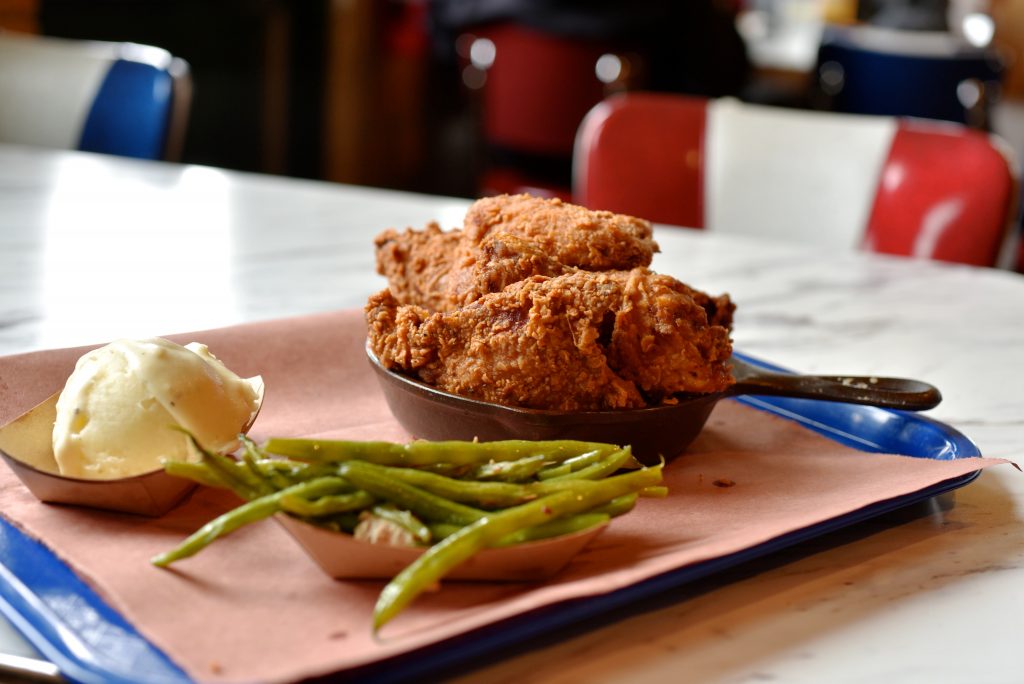 Your fried chicken dinner awaits at Killen's Barbecue. (Photo by Kimberly Park) 