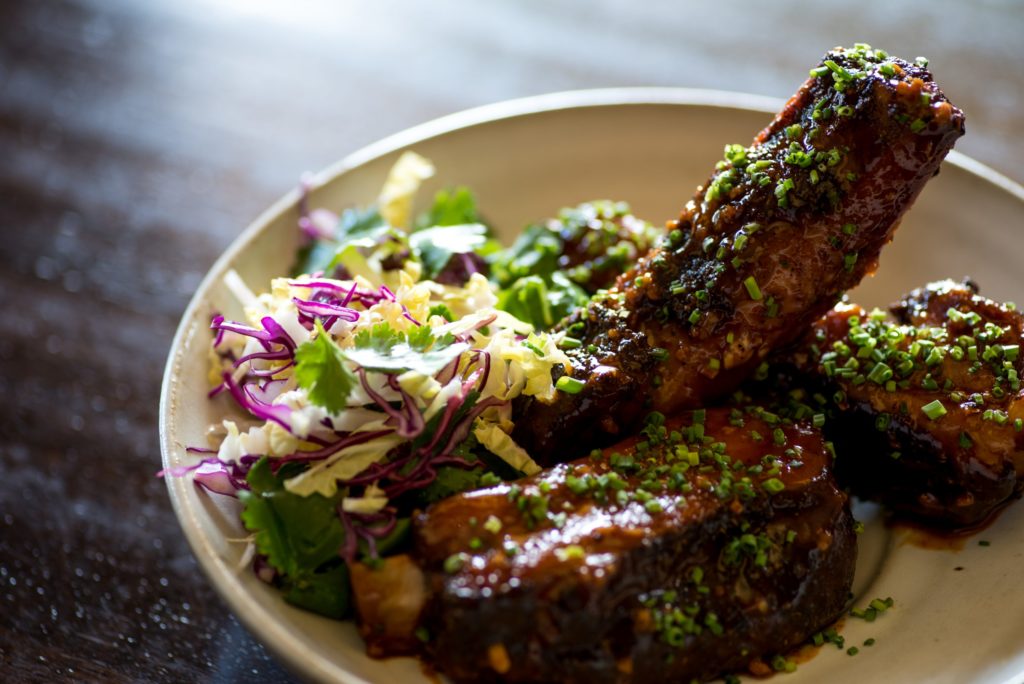 Also on the Pax Americana happy hour menu — Korean red pepper pork ribs