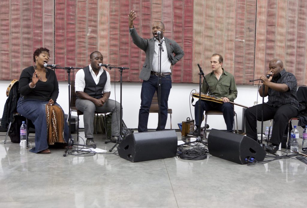 Theaster Gates's "My Labor is My Protest" performance, 2012, at London's White Cube (Photo by Sara Pooley)