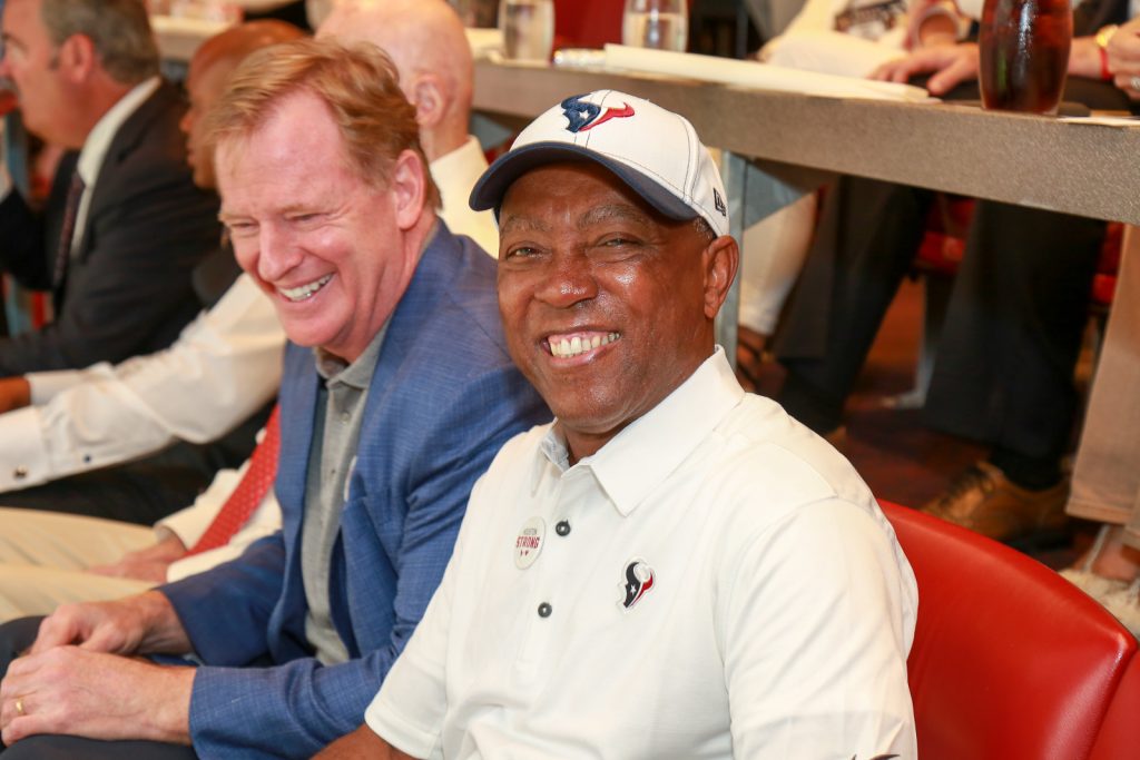 NFL Commissioner Roger Goodell, Mayor Sylvester Turner, 2017
