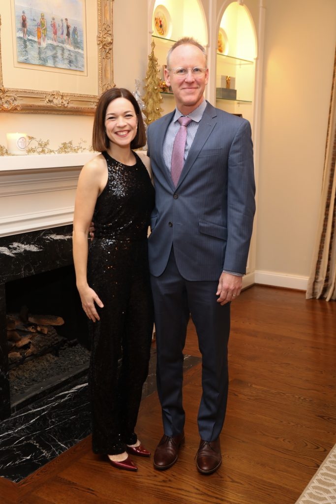 Alley Theatre holiday partyAlley actors Elizabeth Bunch and Chris Hutchison