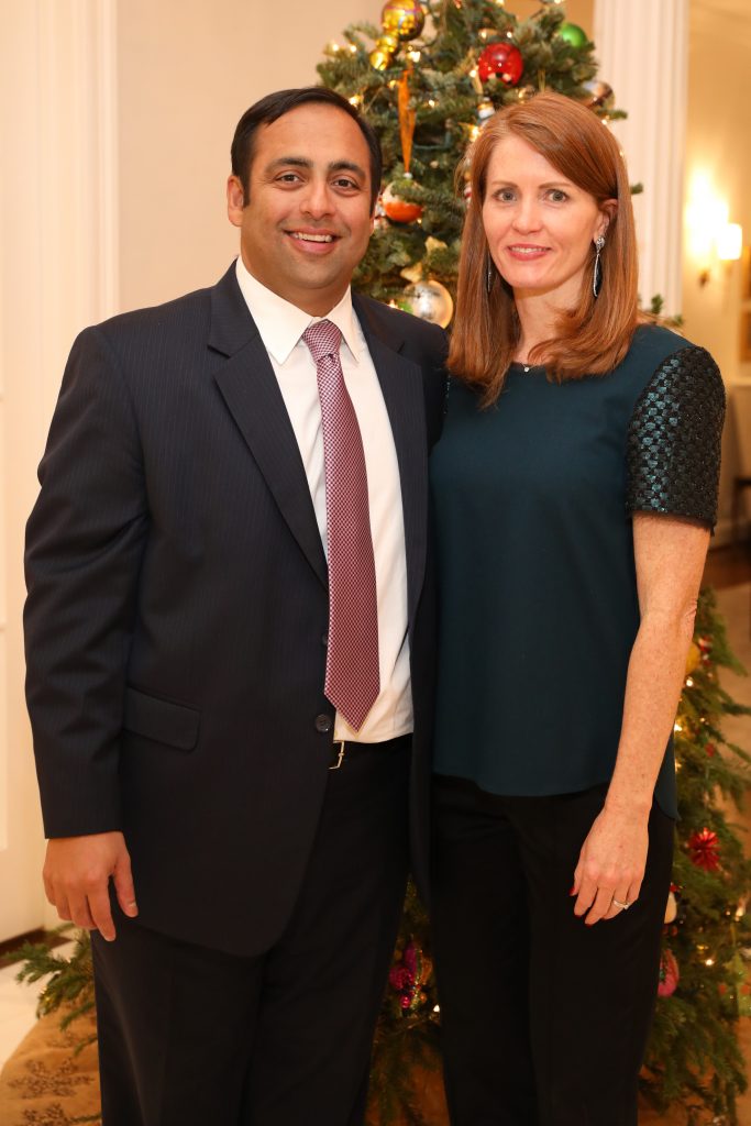 Alley Theatre holiday party Dheeraj and Michele Verma
