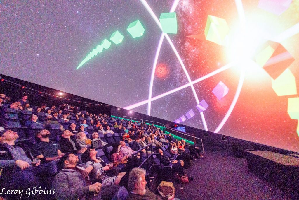 Craft beer fans took in a show of Pink Floyd's Dark Side of the Moon. (Photo by Leroy Gibbins)