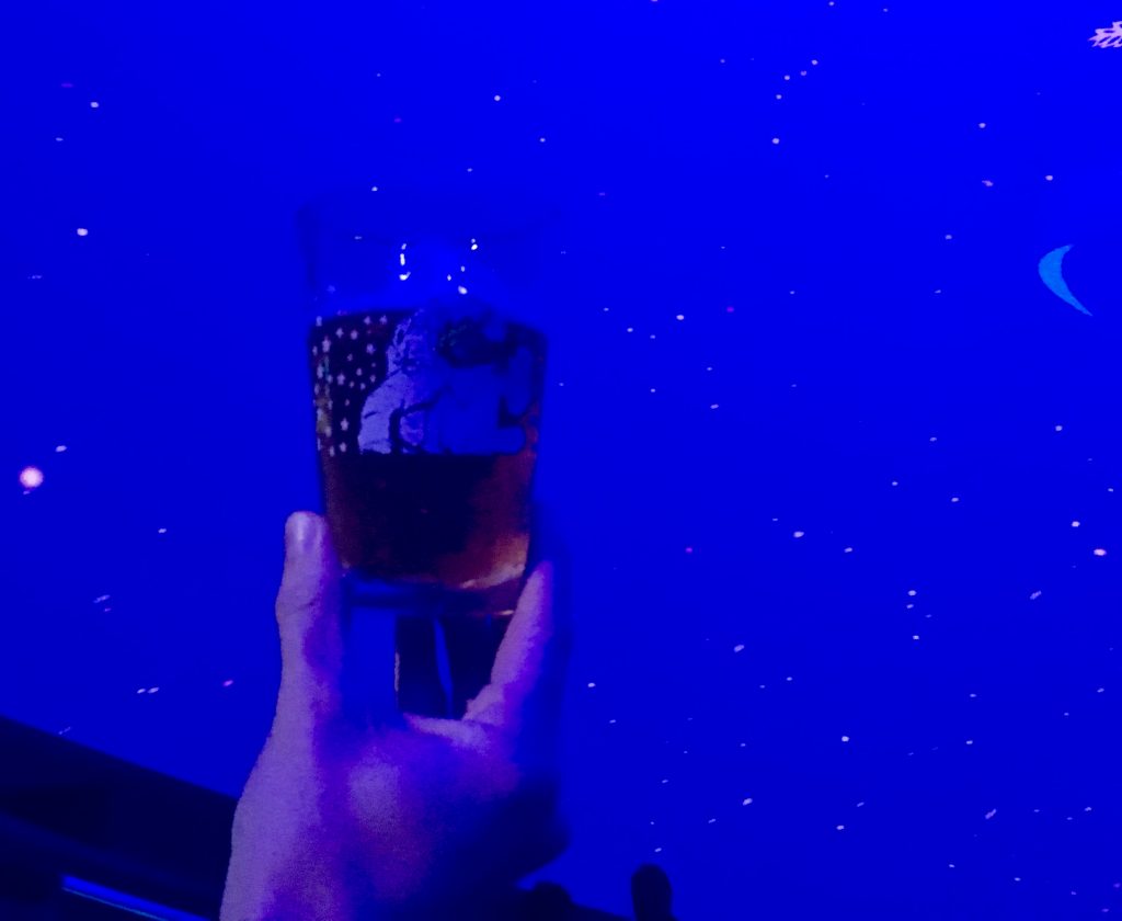 The planetarium was a fitting backdrop for Space City beer. 