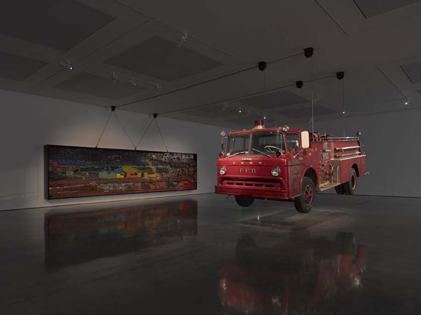 Theaster Gates, "Raising Goliath"; photo courtesy of Nasher Sculpture Center