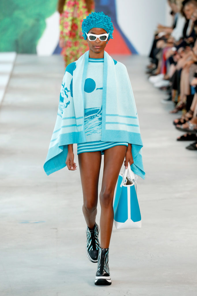 NEW YORK, NY - SEPTEMBER 12:  A model walks the runway during the Michael Kors Collection Spring 2019 Runway Show at Pier 17 on September 12, 2018 in New York City.  (Photo by JP Yim/Getty Images for Michael Kors)