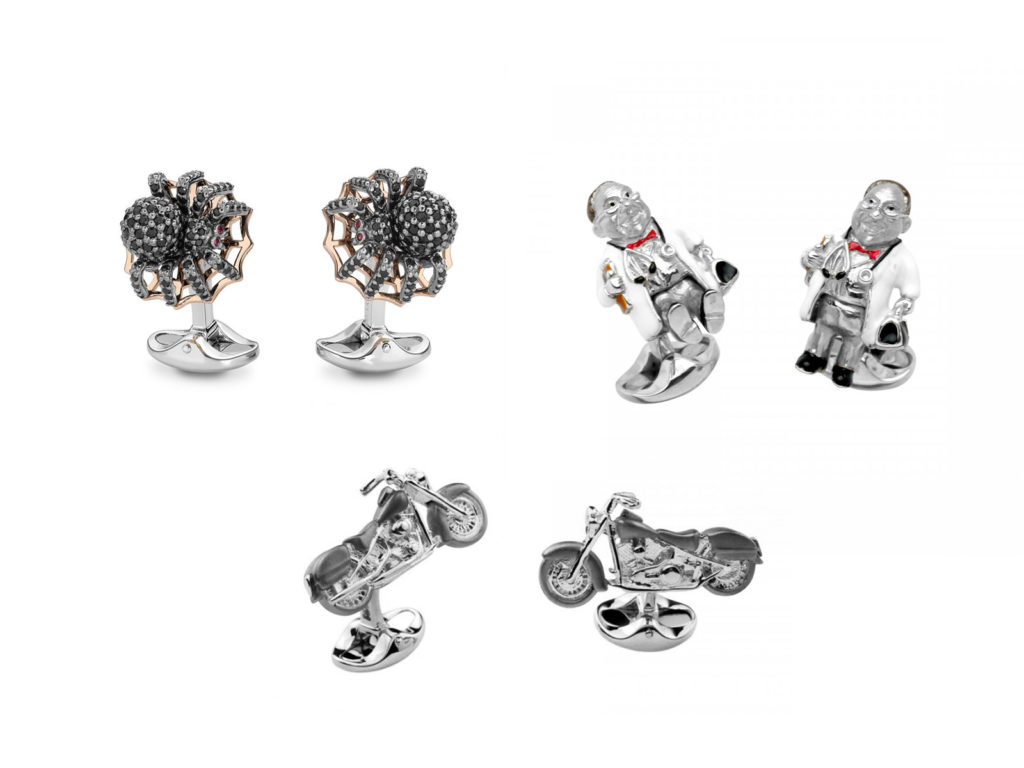 A selection of figural cufflinks by Deakin & Francis, from $415