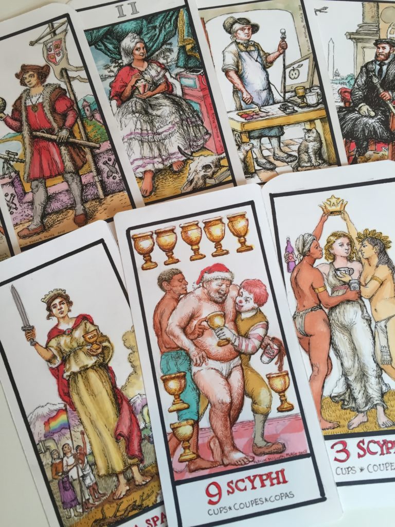 Patrick McGrath Muñiz's "Tarot Neocolonial de las Américas," $30, at Heidi Vaughan Fine Art 