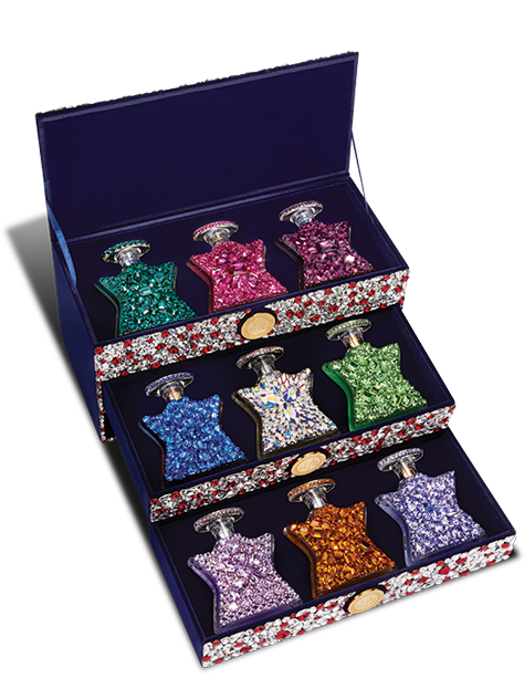 Bond No 9 Triple Decker Swarovski Embellished Perfume Set, $16,000
