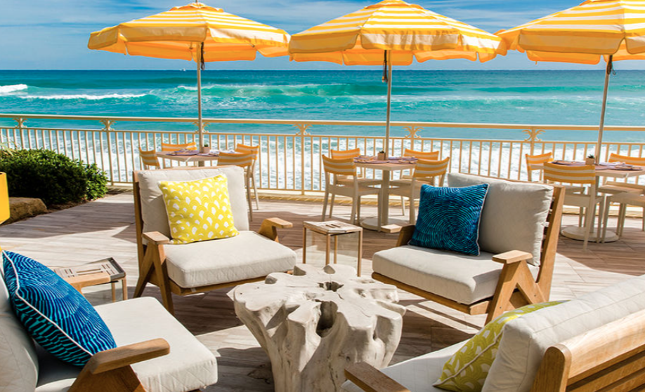 Stunning dining areas abound.