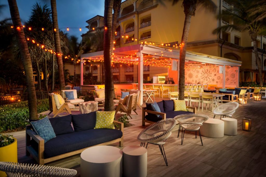The delightful Breeze Ocean Kitchen is the place to unwind with a nice glass of wine.