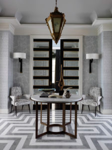 A Fifth Avenue apartment entrance.