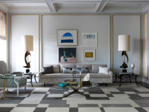 Living room of a Fifth Avenue apartment.