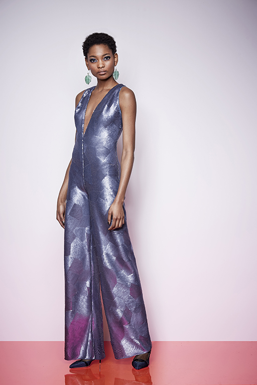 Kimora Lee Simmons brushed silver sequin jumpsuit. (Photo by Kimora Lee Simmons)