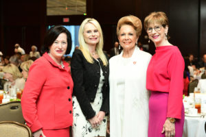 Anne Neeson, Jo Lynn Falgout, Philamena Baird, Linda Kuykendahl at the Ronald McDonald House Spirit of Hope luncheon. (Photo by Daniel Ortiz)