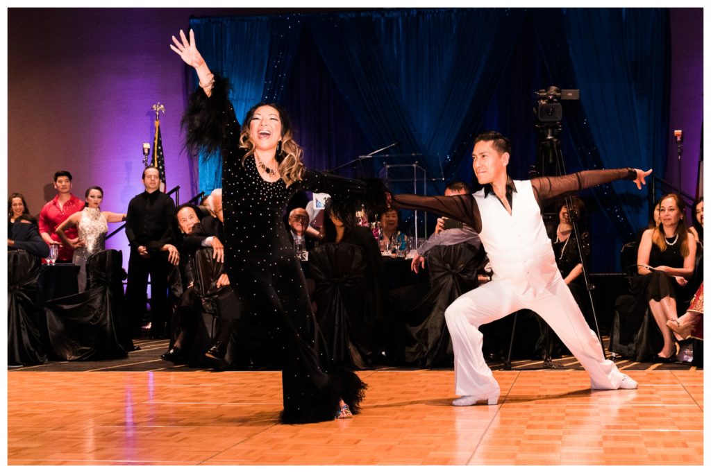 Dance competition winners Tina Zulu, Alex Olivares at the Asian Pacific American Heritage Association Gala. (Photo by Ricky Guinhawa)
