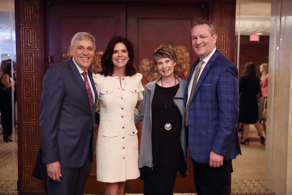 Tom & Robin Segesta, Tammy & Joel Cowley at Dress for Success Houston Corporate Guild Power Breakfast. (Photo by Quy Tran)