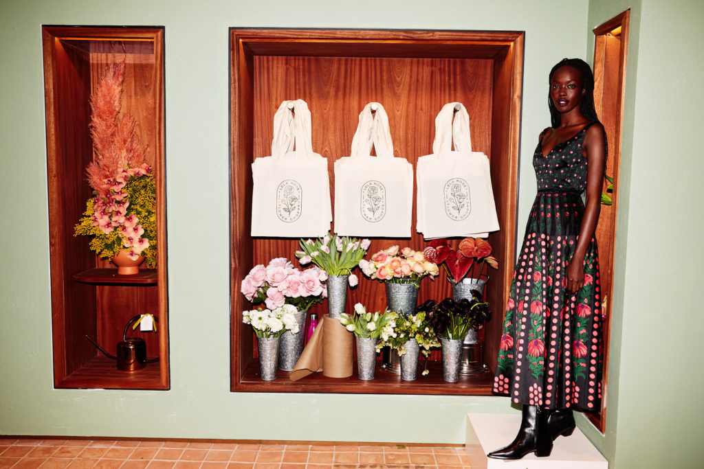 Lela Rose shasta and dot engineered woven jacquard dress. (Photo by Taylor Jewell)