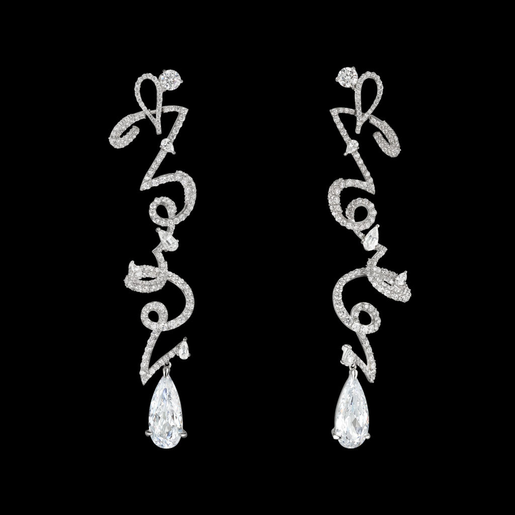 Anabela Chan Script diamond earrings. (Photo courtesy of Anabela Chan)