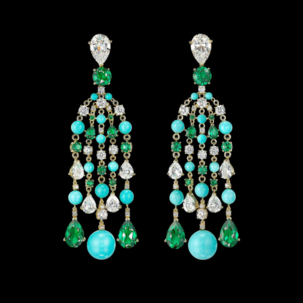 Anabela Chan turquoise Raindrop Chandelier earrings. (Photo courtesy of Anabela Chan)