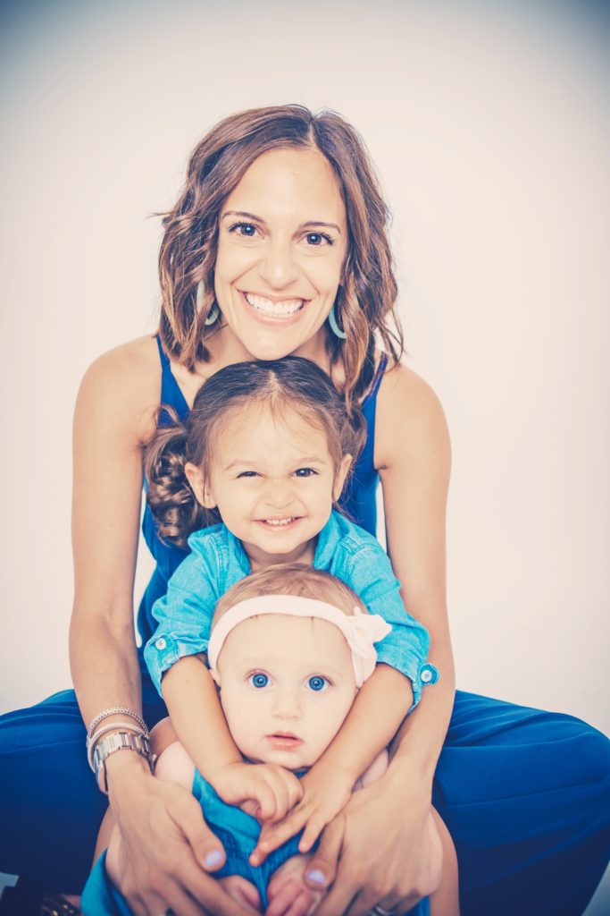 Allie Danziger with her daughters, Milly 2, and Eve 21 months.