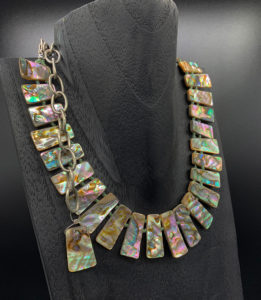 Cary O Keefe – Green Abalone Bib Necklace