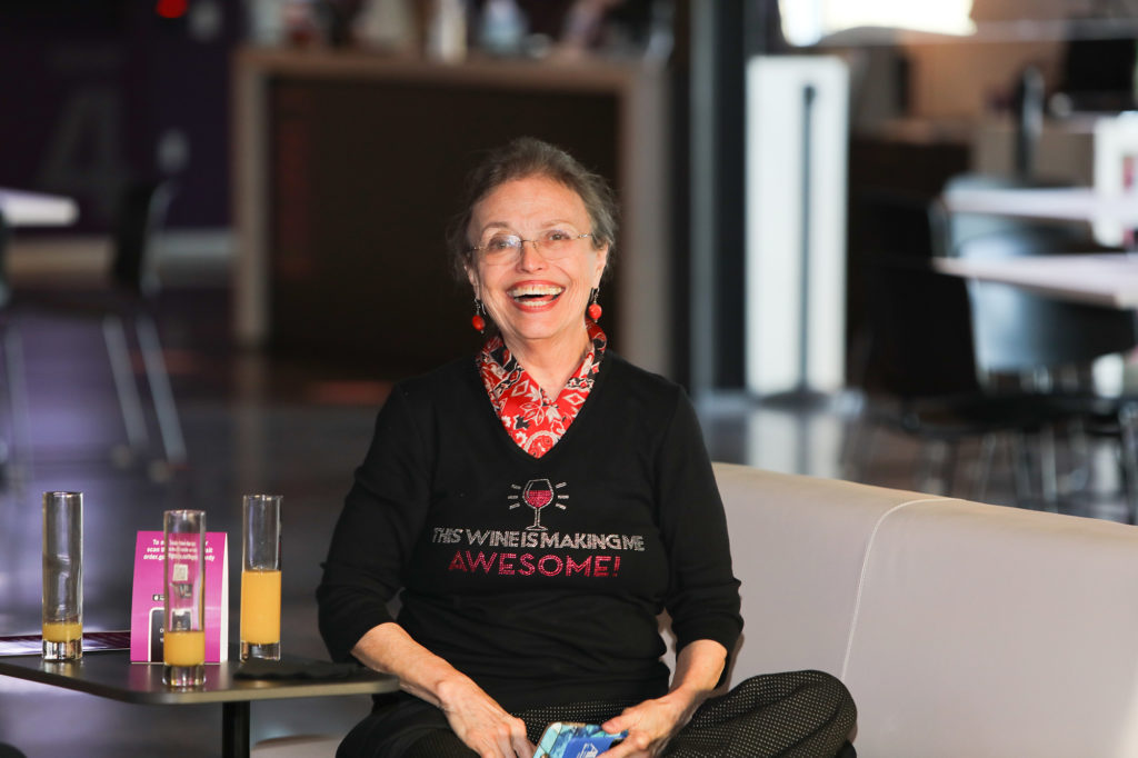 Joyce Steensrud at The Gordy's COVID-19 inspired happy hour (Photo by Priscilla Dickson)