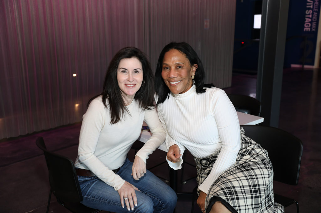 Lori Spilde, Myrtle Jones at The Gordy's COVID-19 inspired happy hour (Photo by Priscilla Dickson)