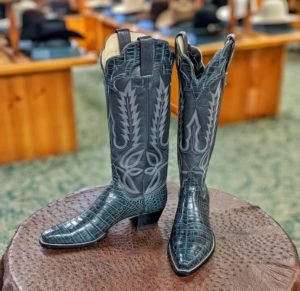 M L Leddy Custom Custom Gray Crocodile with 16 inch tall kangaroo tops (2)