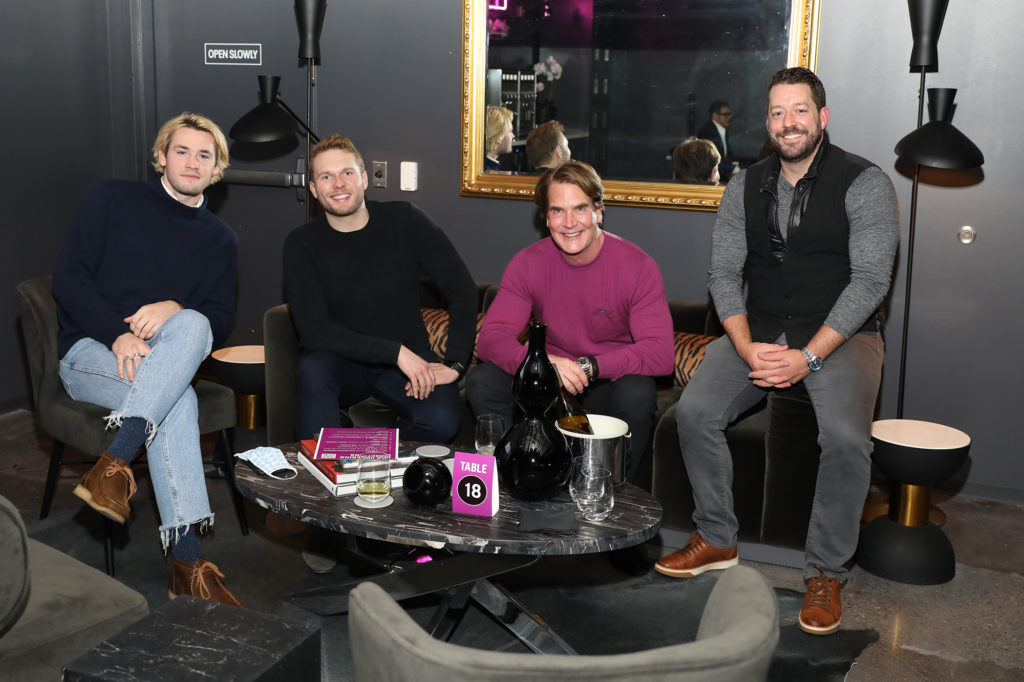 Thornton Brewer, Christopher Doyle, George Lancaster, Charles Swan at The Gordy's happy hour (Photo by Priscilla Dickson)