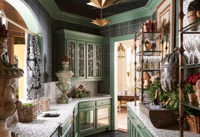 The Sees Design Kips Bay Designer Show House room took inspiration from Bunny Williams and her potting shed in Virginia.  (Photo by Sees Design)