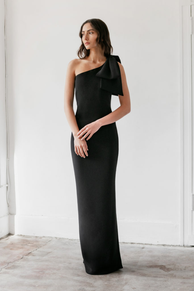 Catherine Regehr black one-shoulder evening gown. (Photo courtesy of Catherine Regehr)