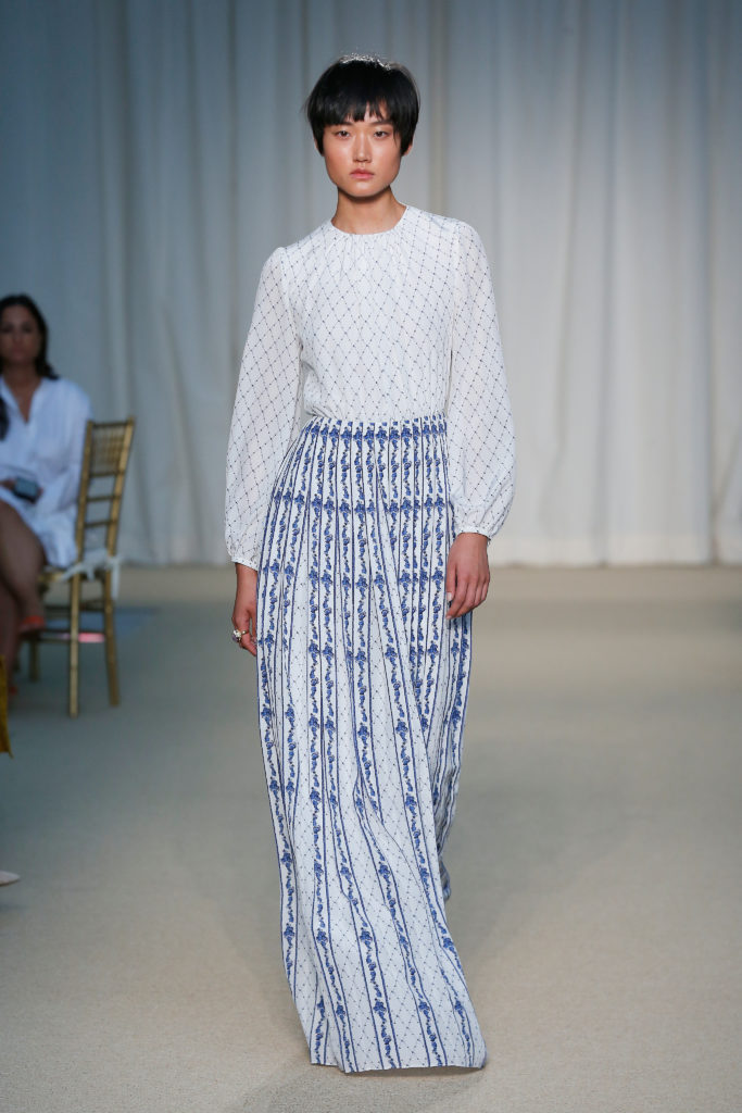 Adam Lippes delftware crepe de chine dress. (Photo courtesy of Adam Lippes)