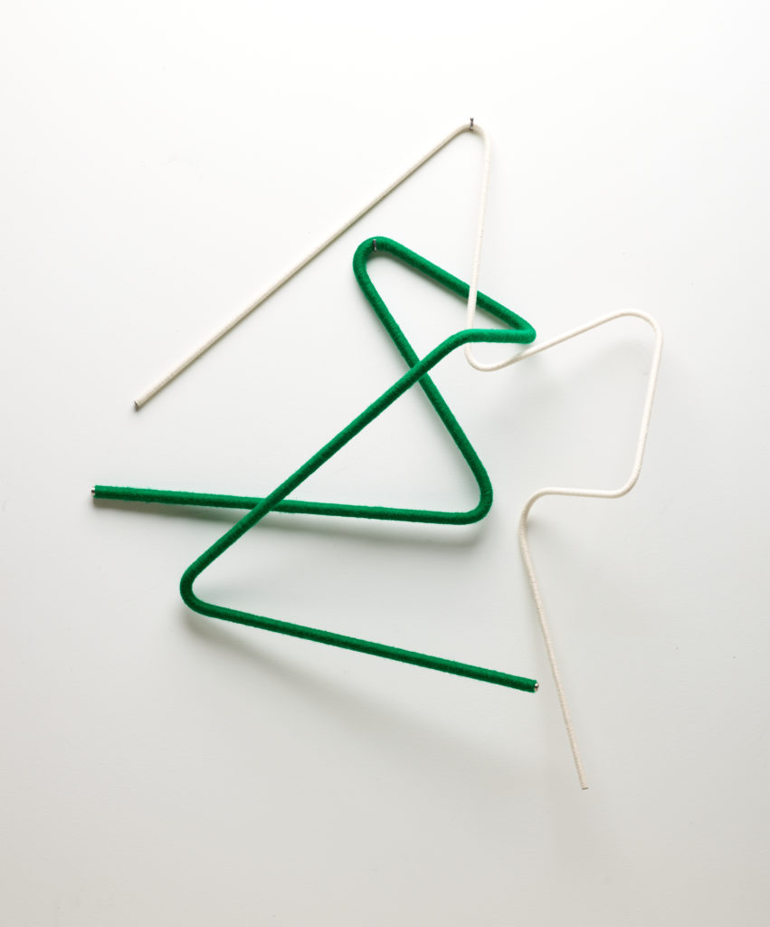 Catherine MacMahon's "emptiness looms Between Blades of Grass," 2021, demonstrates her commitment to minimalism.