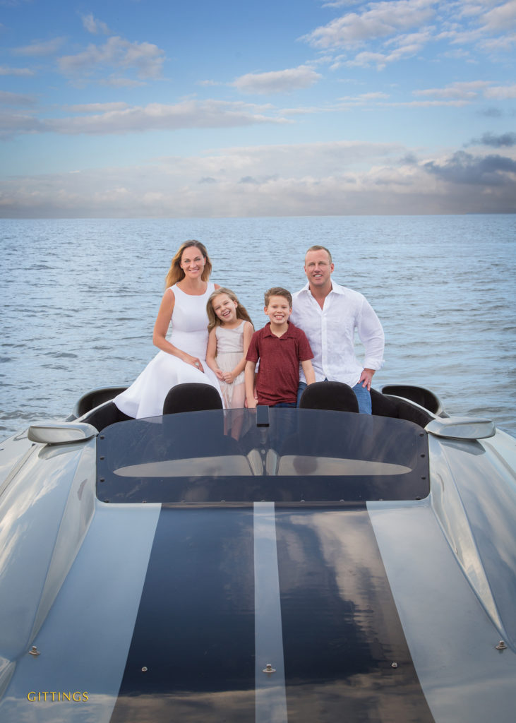 The Regan family enjoy spending time on the water.