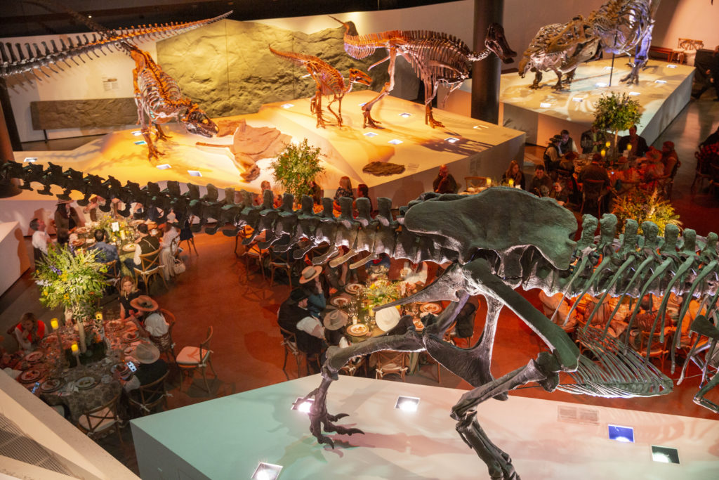 Dinner in the Morian Hall of Paleontology
