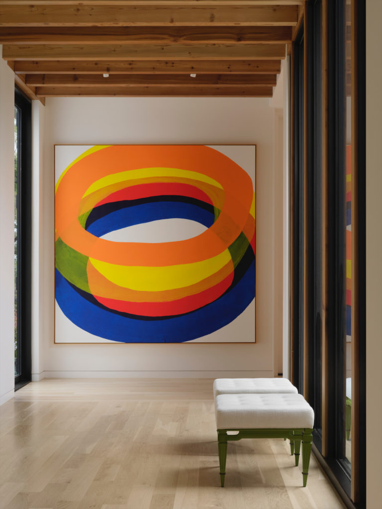 The main gallery's table and chairs are from Scott + Cooner. Ted Collier artwork from Markowicz Fine Art. (Photo by Lisa Petrole)