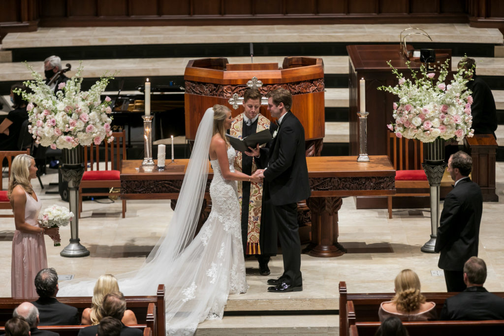 Wedding ceremony at Highland Park United Methodist Church. (Photo by Carter Rose)