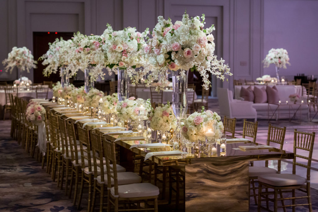 White hydrangeas and pink & white roses.(Photo by Carter Rose)