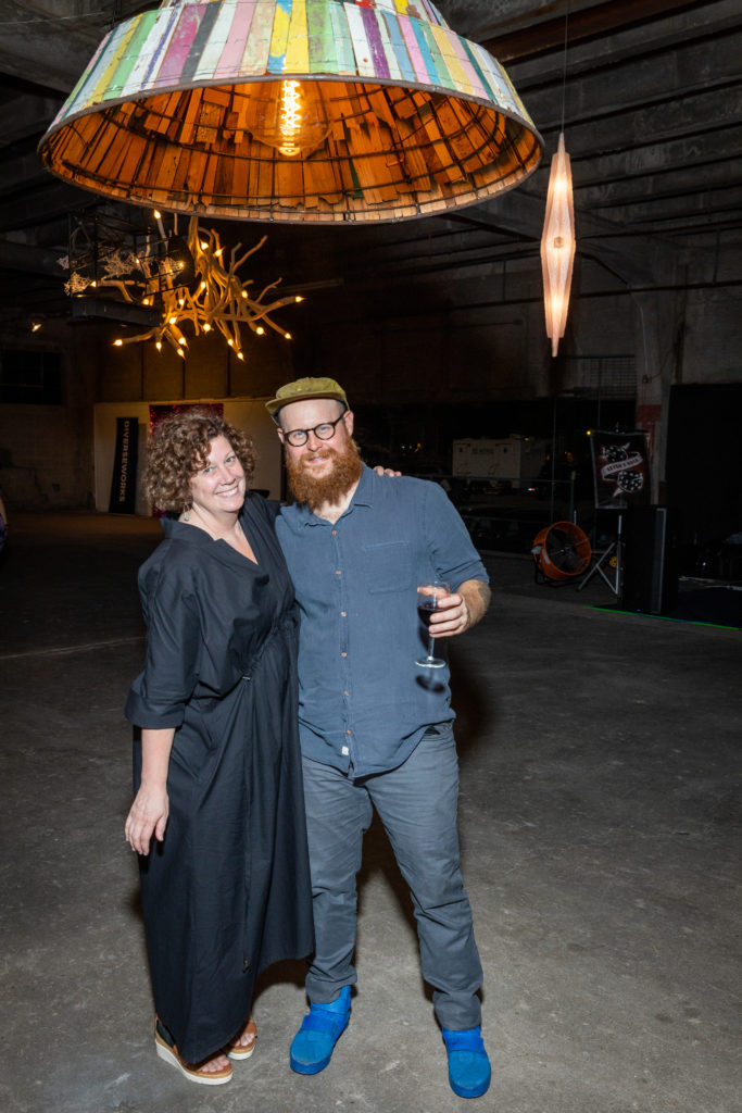 DiverseWorks executive director Xandra Eden, Patrick Renner (Photo by Alex Barber)