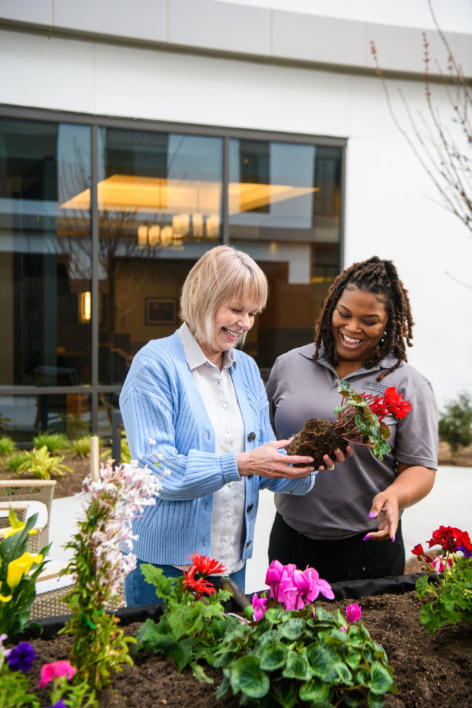 Watermark at Houston Heights offers residents a chance to try their hands at many things. Including gardening. (Photo by Heather Durham Photography)
