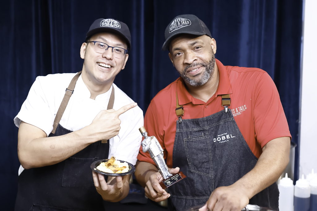 brunch Chef Gabe Medina with Heads & Tails Chef Roy Burks, Fan Favorite Winner (Photo by Quy Tran)