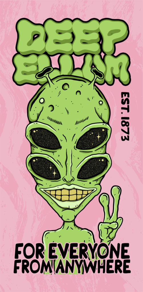 A new Deep Ellum banner from local artist Hunter Moehring.