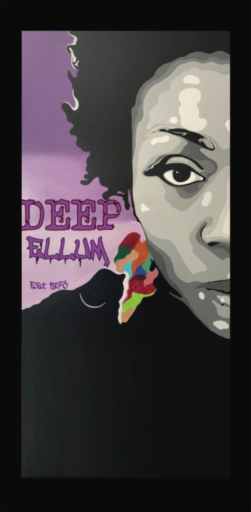 Khafre Linwood's banner features a half profile of a woman on her dreadlock journey.